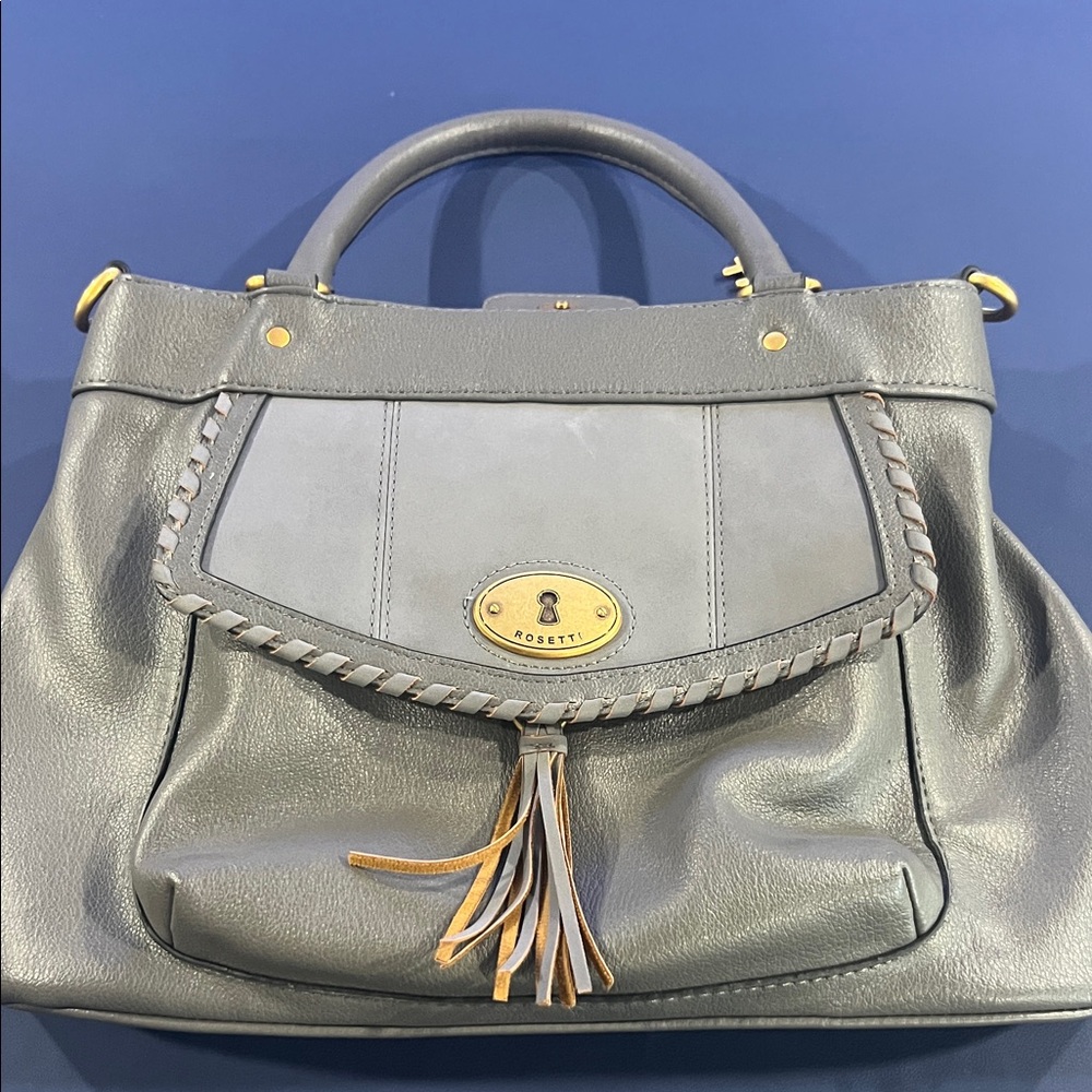 Rosetti Charcoal Satchel with Tassel Accent